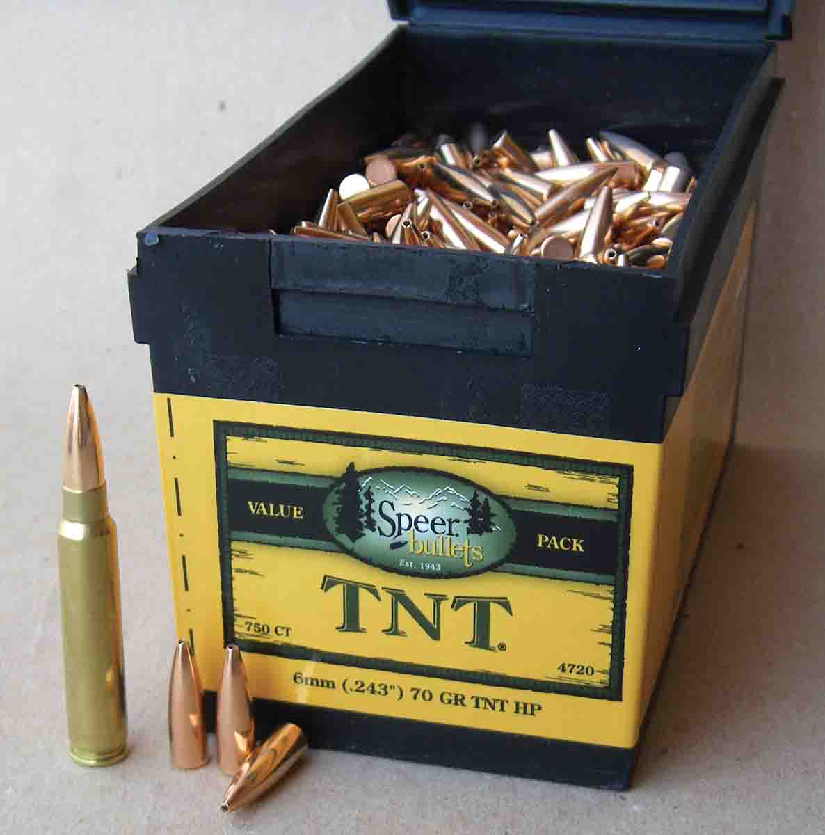 Various 70-grain varmint bullets gave the best overall performance, such as the Speer TNT-HP.